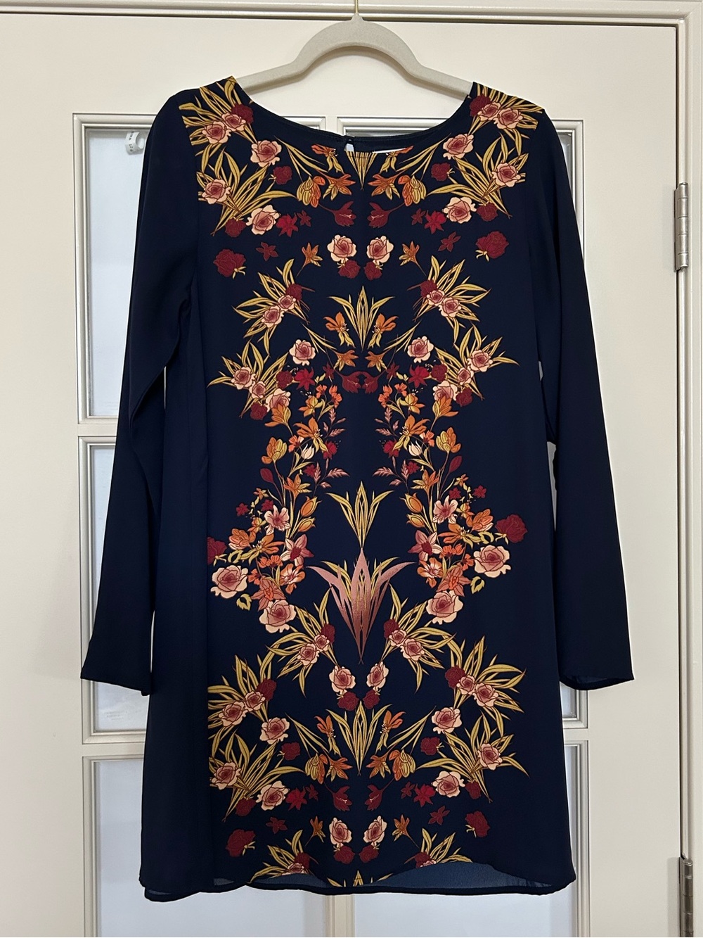 Xhilaration navy floral tunic dress